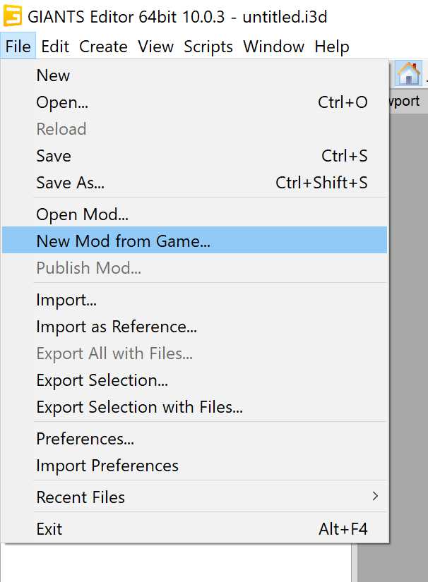 Giants Editor File New Mod From Game