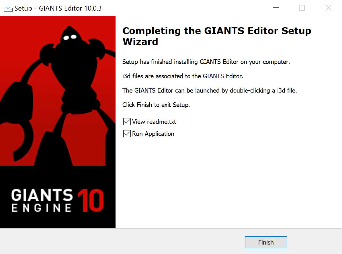 Giants Editor Setup Wizard Finish